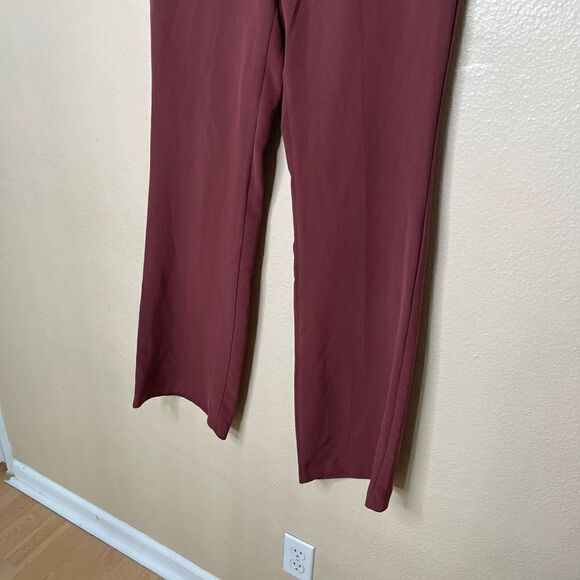 United Colors of Benetton Pants Women's Small Mahogany Straight Leg Casual - Picture 3 of 10
